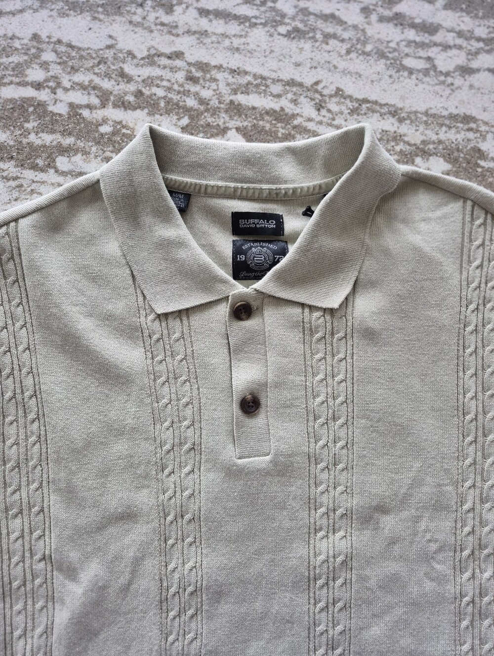 Buffalo David Bitton Men's Button Polo Shirt New Size Medium